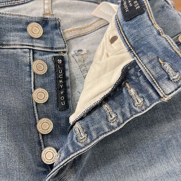 Lucky Brand Brigette Ankle Jeans Size 8 Button Closure Skinny - Picture 7 of 13